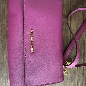 Michael Kors Magenta Wristlet Clutch